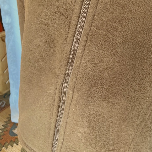 eivissa Brown Fleece Jacket, long sleeve, fleece, zipper close, size large - Picture 5 of 8